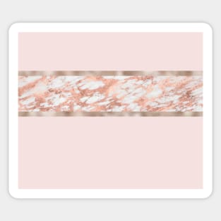 Strawberries and cream - rose gold marble Sticker